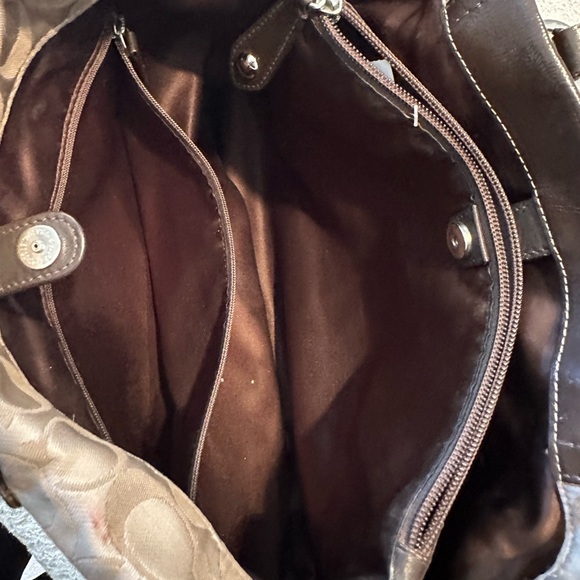 Coach Signature Canvas and Leather Handbag - Picture 6 of 10